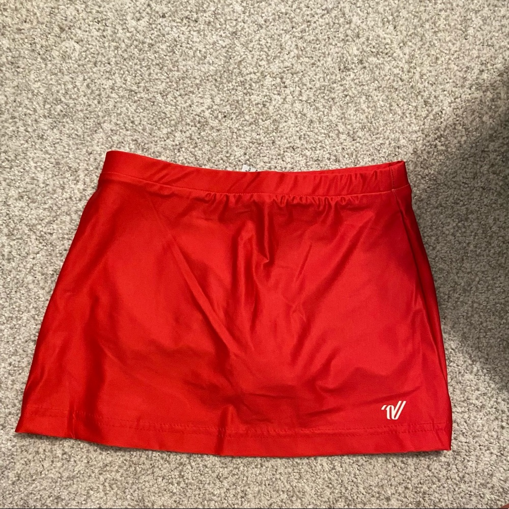 Red Varsity Spirit Skort